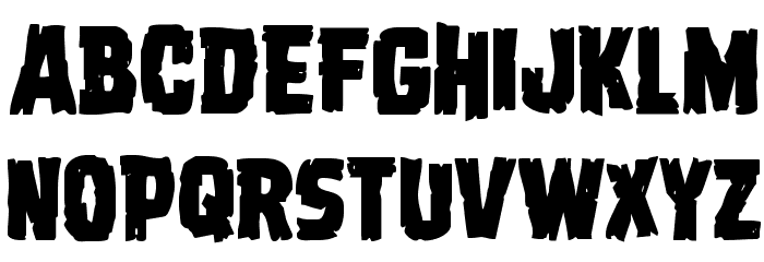 Dread Ringer Staggered Font LOWERCASE