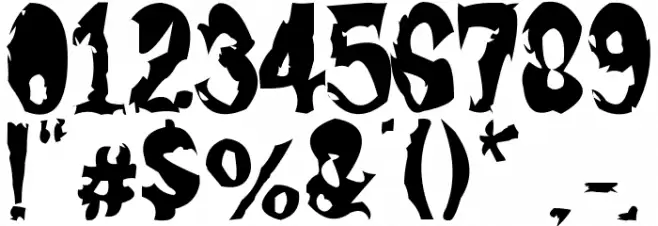 Dread Font OTHER CHARS