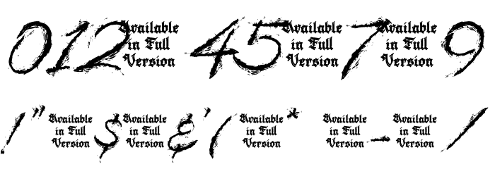 DreadEndingsRegular Font OTHER CHARS