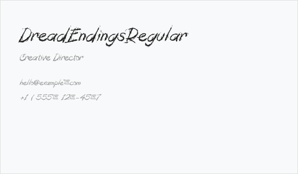 DreadEndingsRegular Business Card