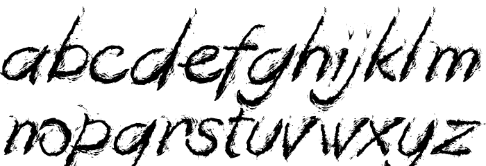 DreadEndingsRegular Font LOWERCASE