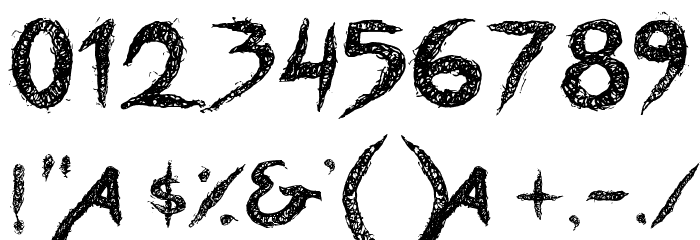 Dreadlockfont Font OTHER CHARS