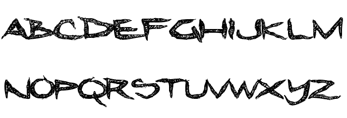 Dreadlockfont Font LOWERCASE