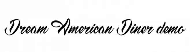 Dream American Diner demo  Frei Schriftart Herunterladen