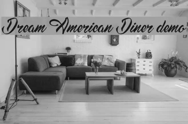 Dream American Diner demo Font examples