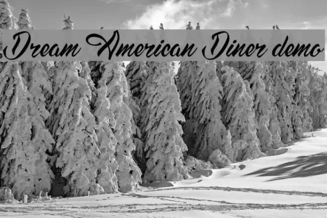 Dream American Diner demo Font examples