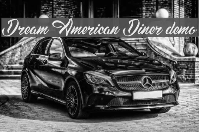 Dream American Diner demo Font examples