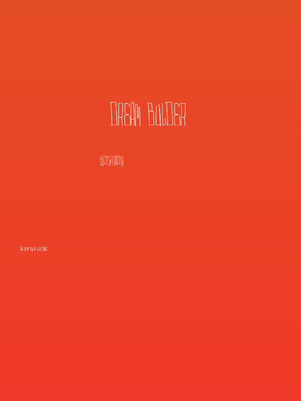 Dream Builder Poster