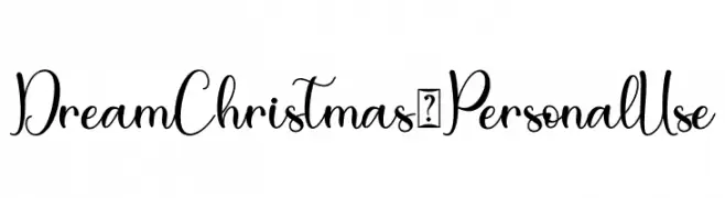 Dream Christmas - Personal Use  لخطوط تنزيل