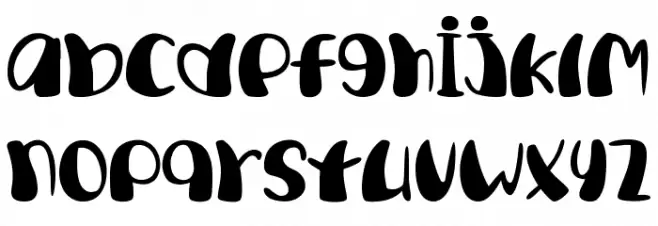Dream Colorfull Font LOWERCASE