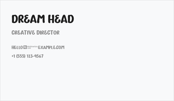 Dream Head Business Card