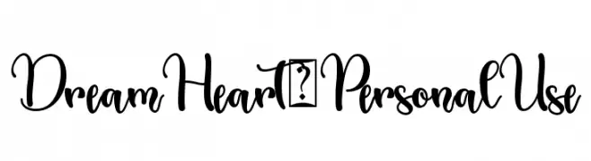 Dream Heart - Personal Use  تنزيل الخطوط