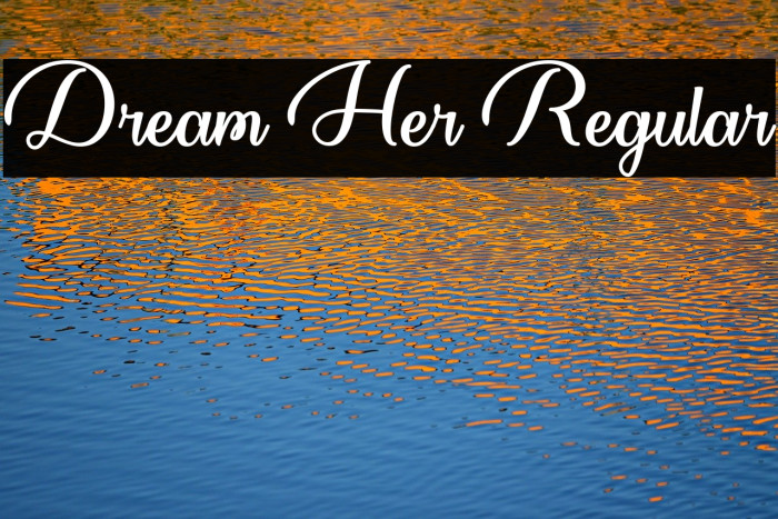 Dream Her Regular Font examples