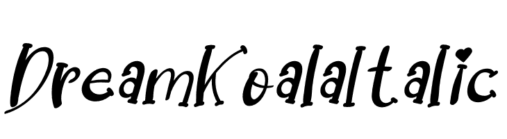 Dream Koala Italic  Скачать бесплатные шрифты