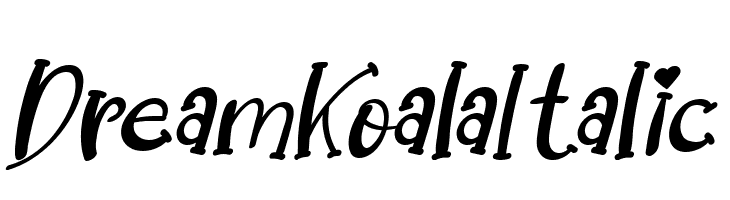 Dream Koala Italic  フリーフォントのダウンロード