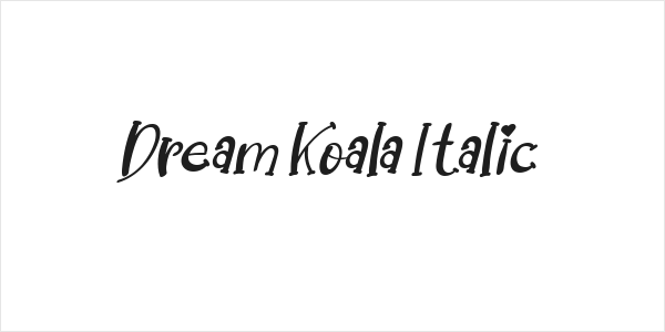 Dream Koala Italic Logo