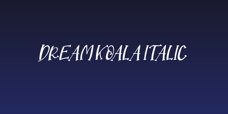 Dream Koala Italic Social Header