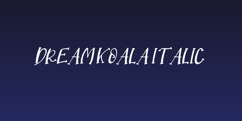 Dream Koala Italic Social Header