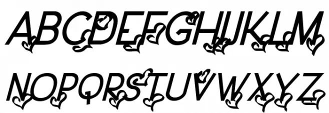Dream Love Valentine Bold Italic Schriftart Groß