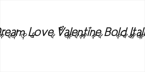 Dream Love Valentine Bold Italic Logo