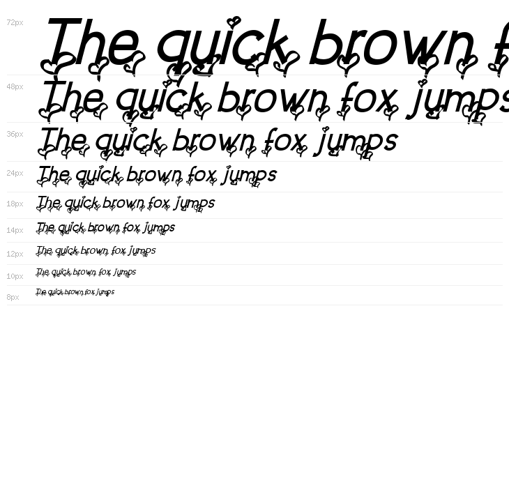 Dream Love Valentine Bold Italic Waterfall