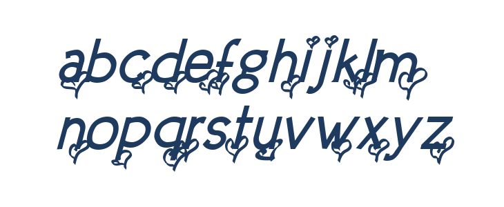 Dream Love Valentine Bold Italic Lowercase