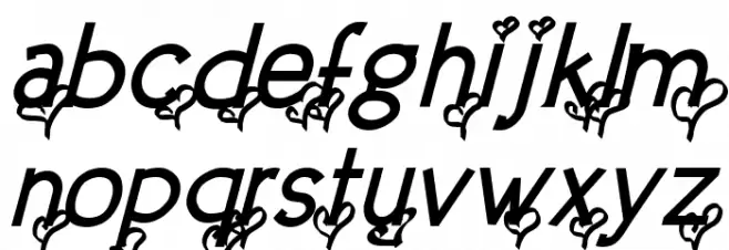 Dream Love Valentine Bold Italic Font LOWERCASE