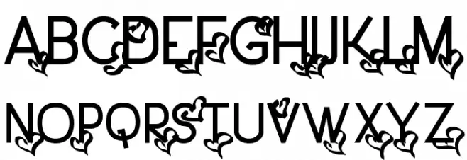 Dream Love Valentine Bold 字体 大写