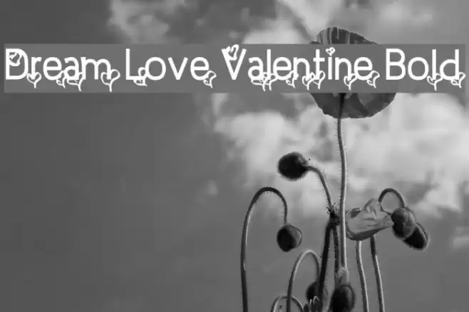 Dream Love Valentine Bold Font examples