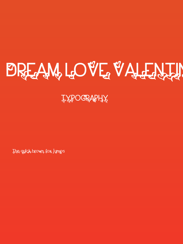 Dream Love Valentine Bold Poster