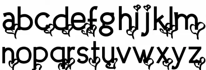 Dream Love Valentine Bold Caratteri MINUSCOLO