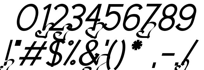 Dream Love Valentine Italic Font OTHER CHARS
