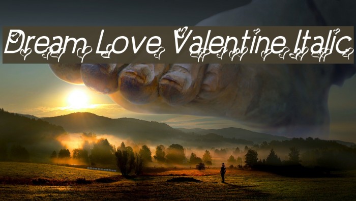 Dream Love Valentine Italic Font examples