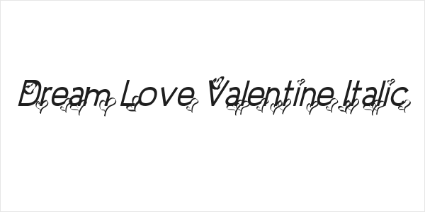 Dream Love Valentine Italic Logo