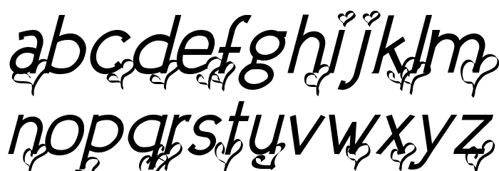 Dream Love Valentine Italic Font LOWERCASE