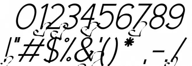 Dream Love Valentine Light Italic Font OTHER CHARS