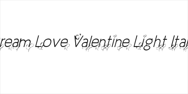 Dream Love Valentine Light Italic Logo