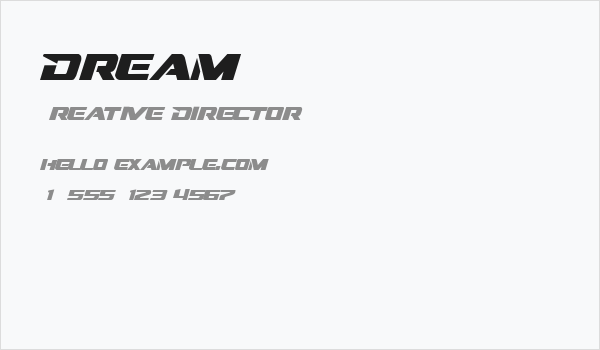 Dream MMA Business Card