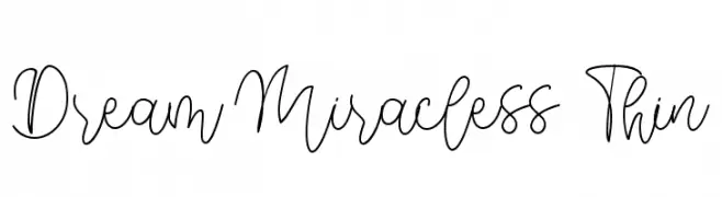 Dream Miracless Thin  Fuentes Gratis Descargar