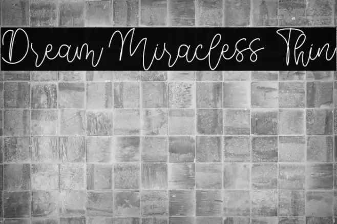 Dream Miracless Thin Font examples
