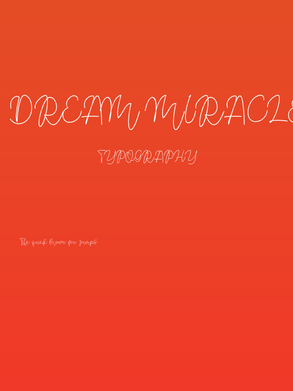 Dream Miracless Thin Poster