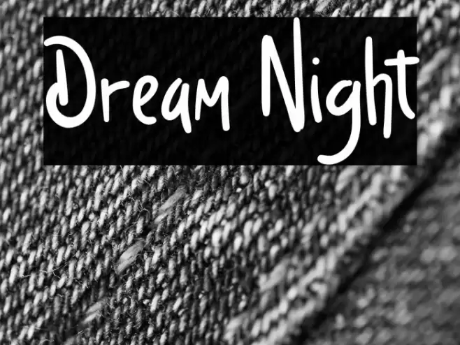 Dream Night Font examples