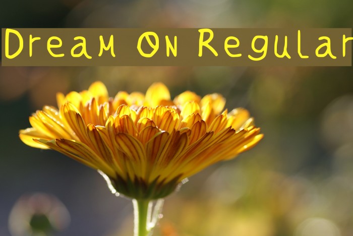 Dream On Regular Font examples