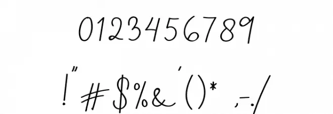 Dream Only Font OTHER CHARS