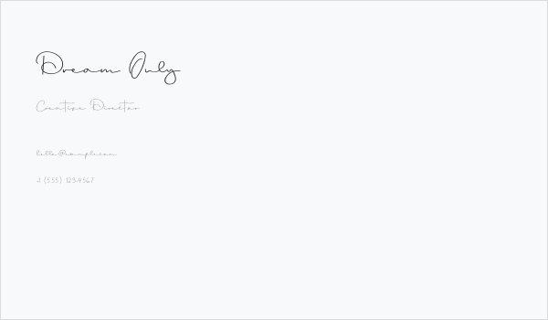 Dream Only Business Card