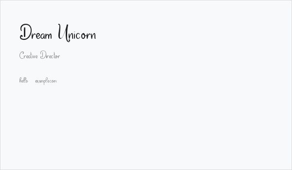 Dream Unicorn Business Card