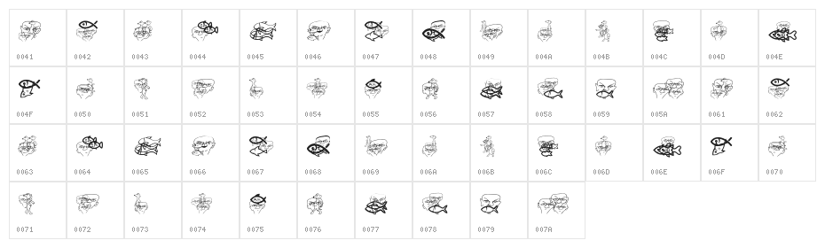 Dream of Picasso Regular Character Map