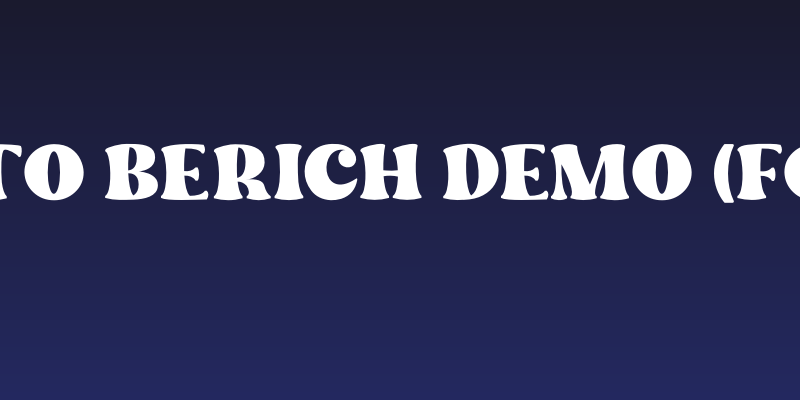 Dream to Berich DEMO (FOR USE P Social Header