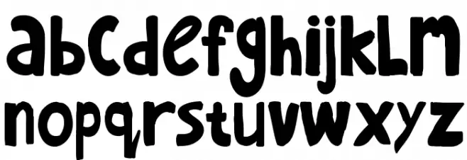 DreamDaddy Regular Schriftart Kleinbuchstaben