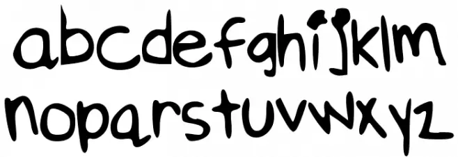 DreamOnAStar Schriftart Kleinbuchstaben